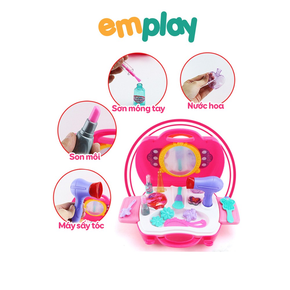 Đồ chơi bé gái trang điểm cao cấp Emplay chất liệu nhựa nguyên sinh cao cấp an toàn, kích thích mắt thẩm mỹ cao