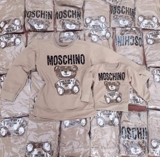 Áo gấu Moschino nỉ da cá