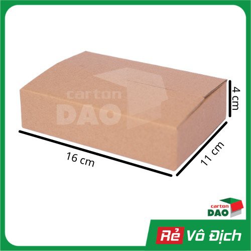 Hộp carton 16x11x4 cm đóng gói hàng vận chuyển COD