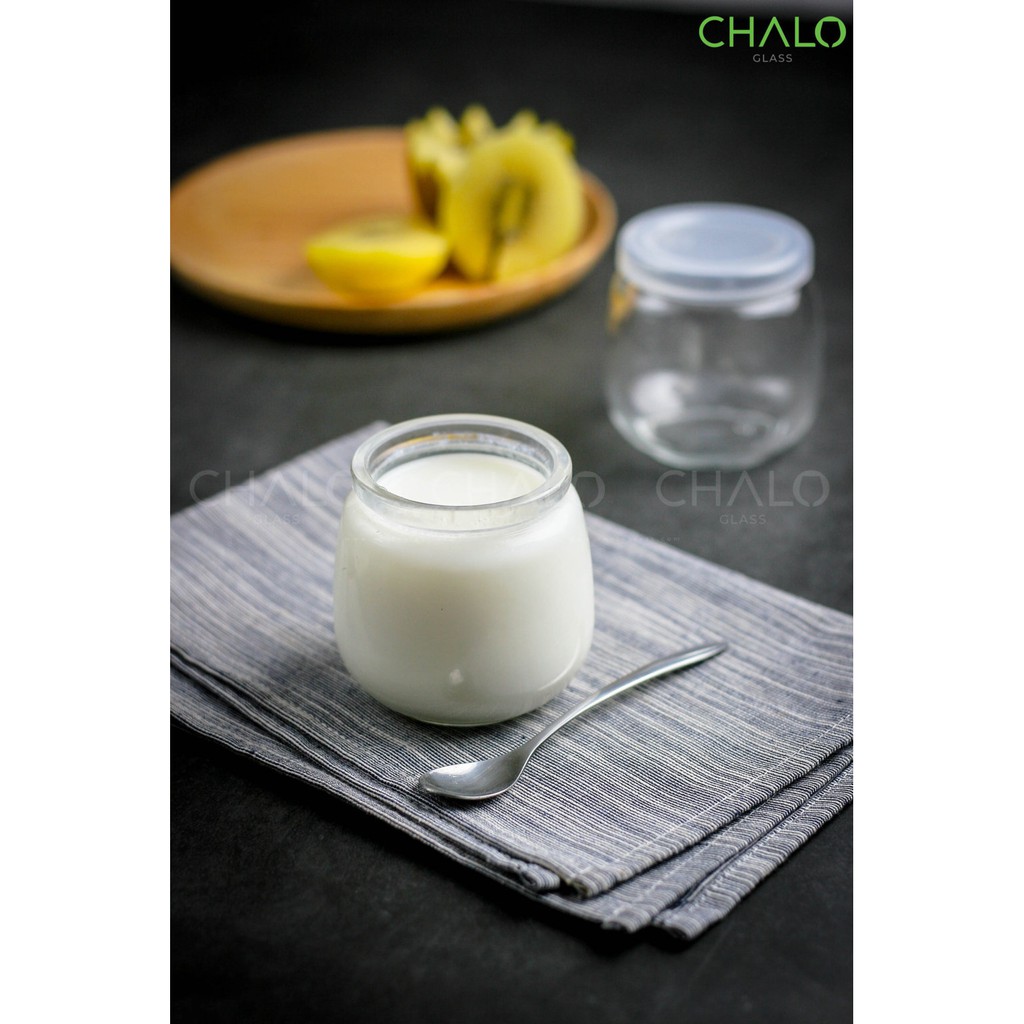 Hũ sữa chua thuỷ tinh dáng béo 200ml (Combo 05 Hũ trơn, không in hình) | BigBuy360 - bigbuy360.vn