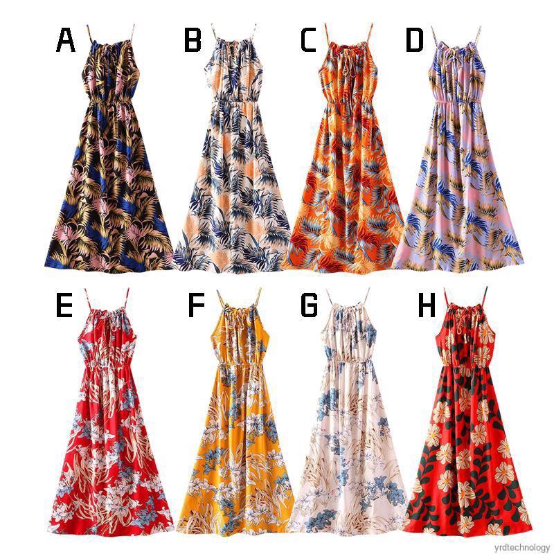 Đầm Maxi Sát Nách Hoạ Tiết Hoa Thời Trang Đi Biển Cho Nữ | BigBuy360 - bigbuy360.vn
