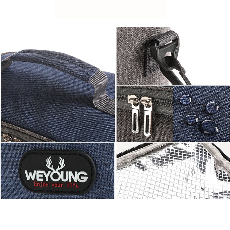 Túi giữ nhiệt bằng chất liệu lá nhôm đựng hộp cơm trưa tiện dụng đi picnic | BigBuy360 - bigbuy360.vn