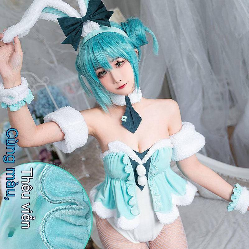 Hatsune Miku cos Hatsune Bunny cos suit miku Hatsune Miku Bunny cosplay suit suit + wig + accessories