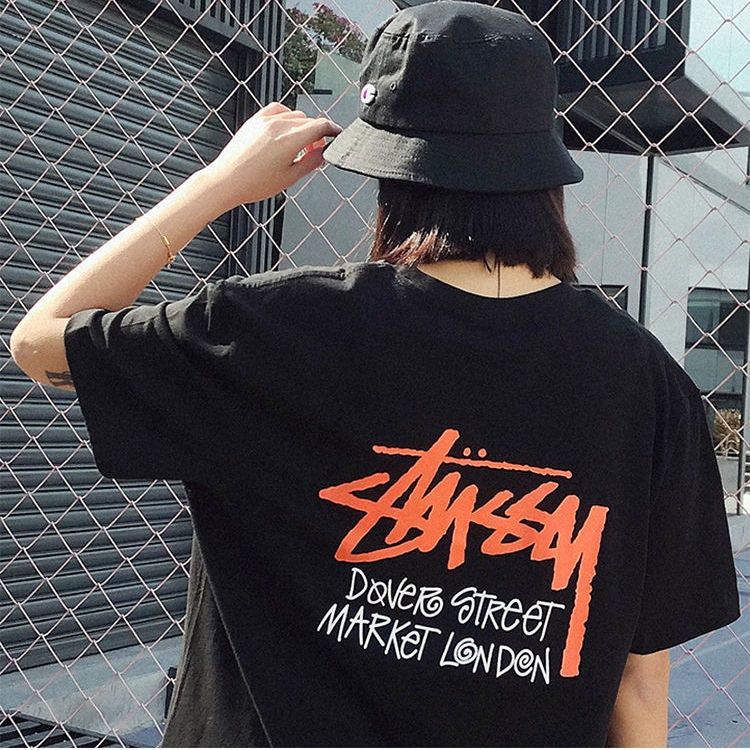 Áo thun tay ngắn in chữ Stussy World Tour thời trang độc đáo