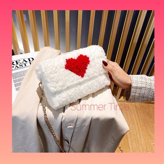Túi xách tự đan lông hình trái tim (set nguyên liệu làm túi) DIY, túi xách handmade