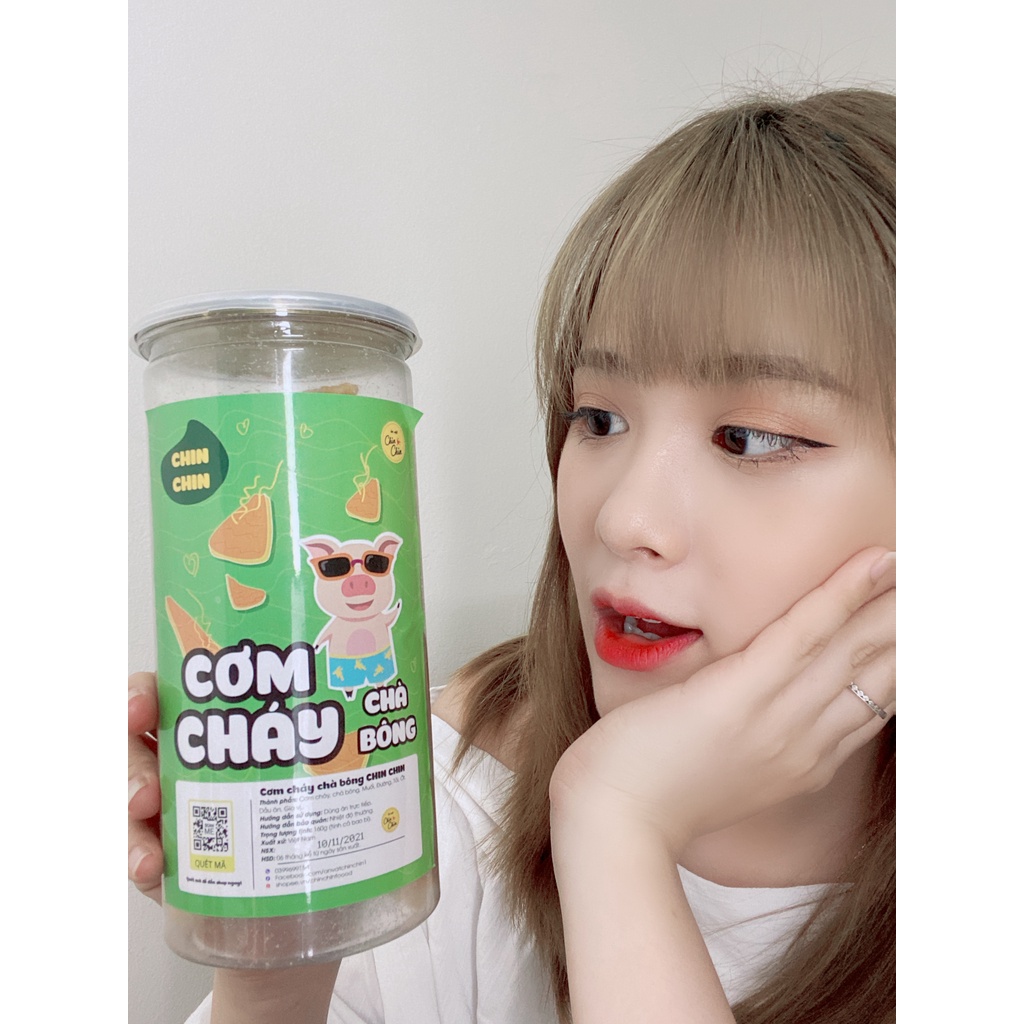 Đồ ăn vặt cơm cháy chà bông chiên mắm hành giòn trứng muối 300g ChinChin | BigBuy360 - bigbuy360.vn