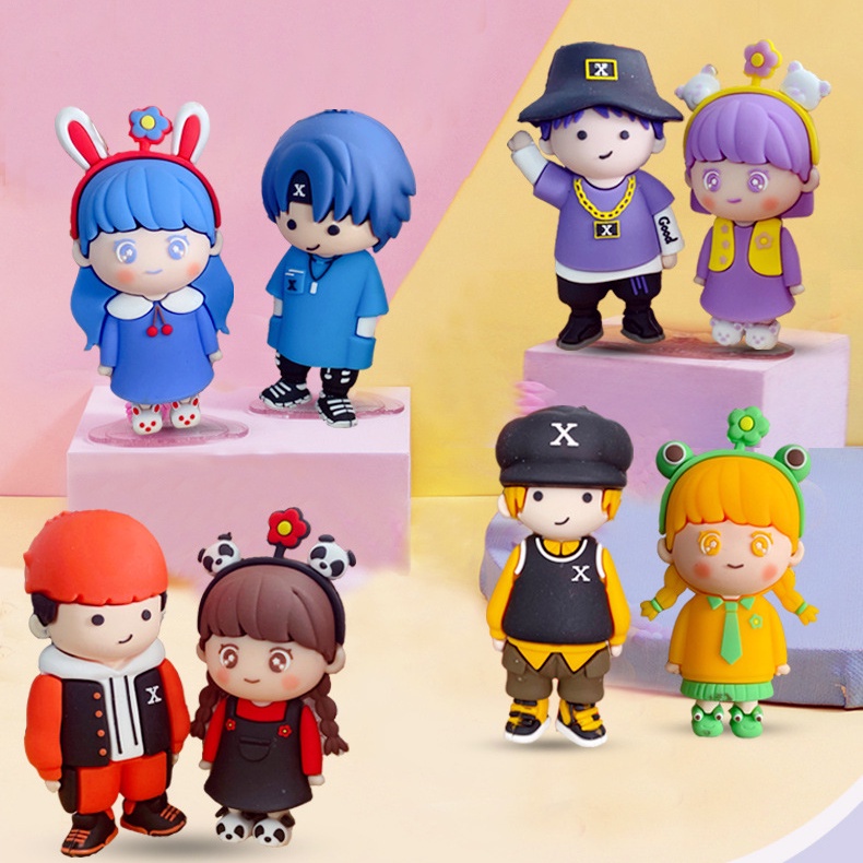 Móc Khóa Nhựa Epoxy Họa Tiết Hoạt Hình Dễ Thương Sáng Tạo