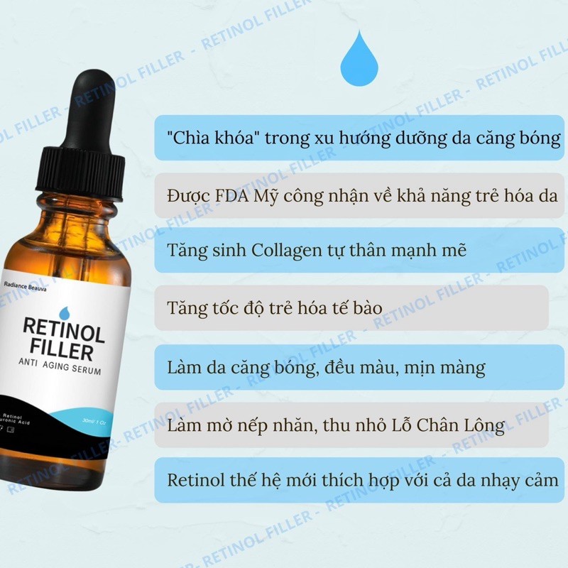 Retinol Filler chống lão hoá, thu nhỏ lỗ chân lông, căng bóng trẻ hoá da | BigBuy360 - bigbuy360.vn