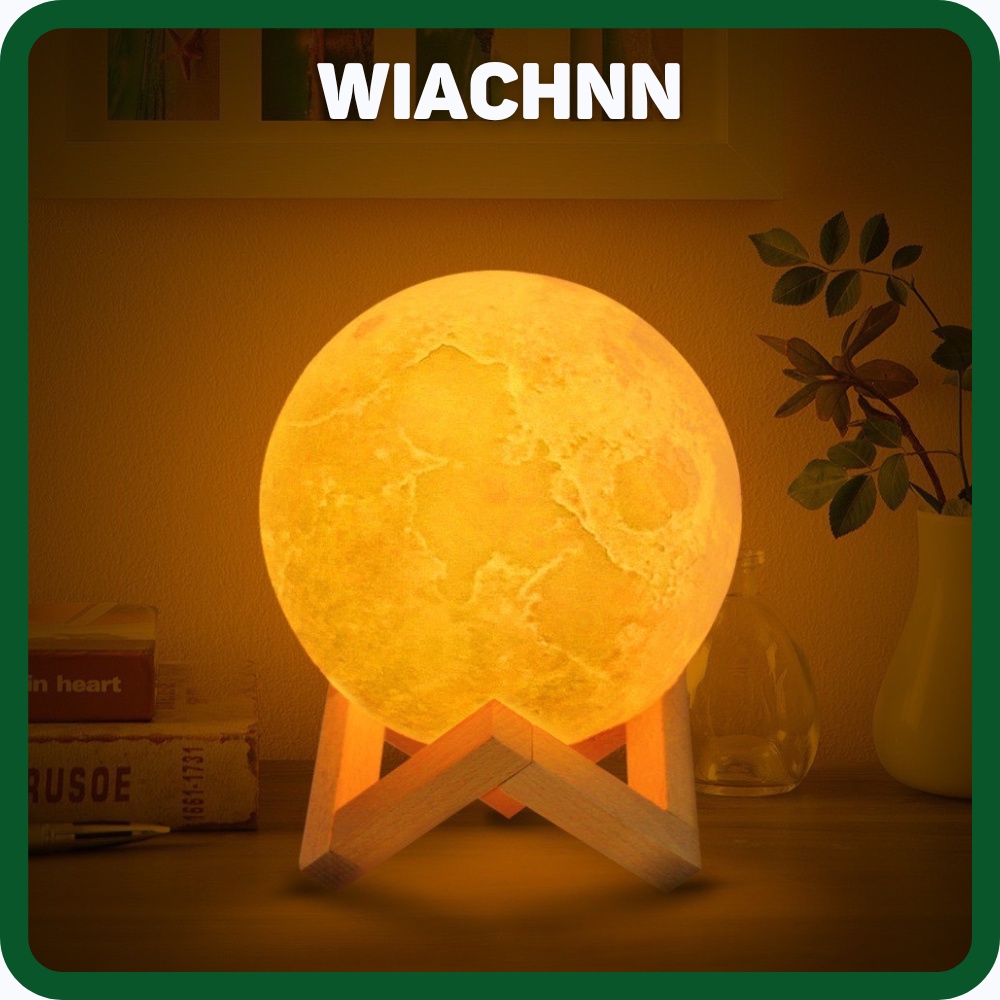 [ Siêu Đẹp ] Đèn ngủ Mặt Trăng Moon Light 3D Cảm Ứng