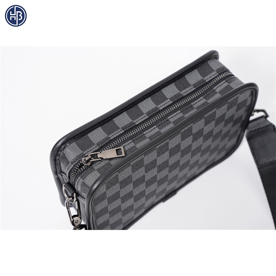 MESSENGER BAG - TÚI ĐEO CHÉO BẢN LỚN KẺ CARO - PA38 | BigBuy360 - bigbuy360.vn