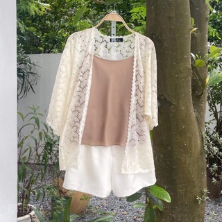 Kimono Ren màu be thiết kế Betterista