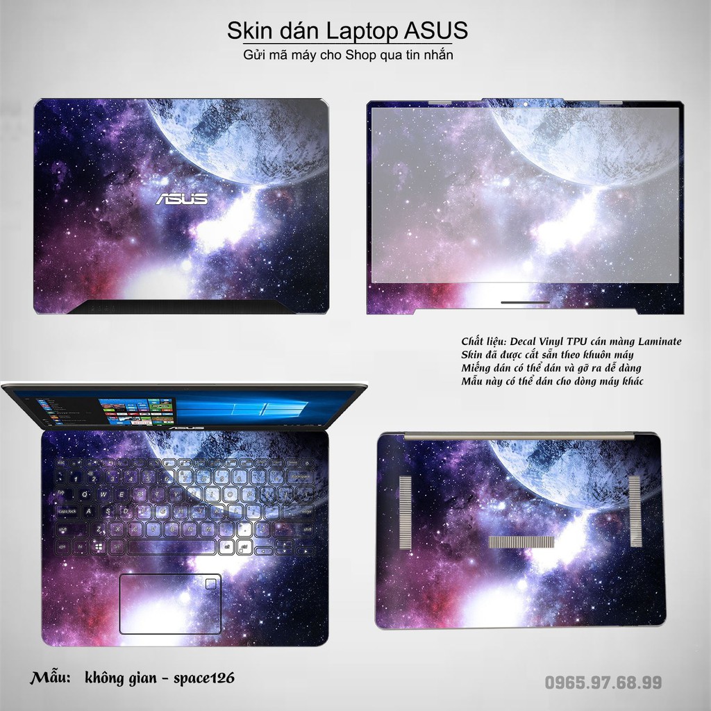 Skin dán Laptop Asus in hình không gian _nhiều mẫu 21 (inbox mã máy cho Shop)