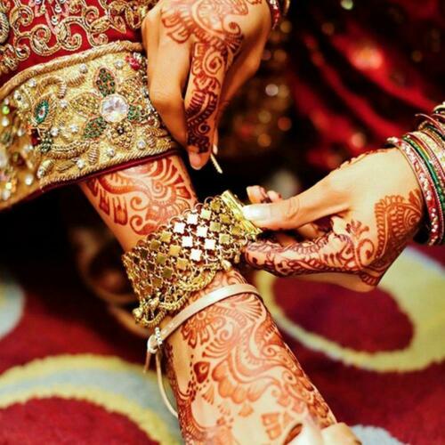 [Hàng mới về] Màu xăm tạm thời hình nón phong cách Ấn Độ màu nâu đen G3Q2 Tat P1A9