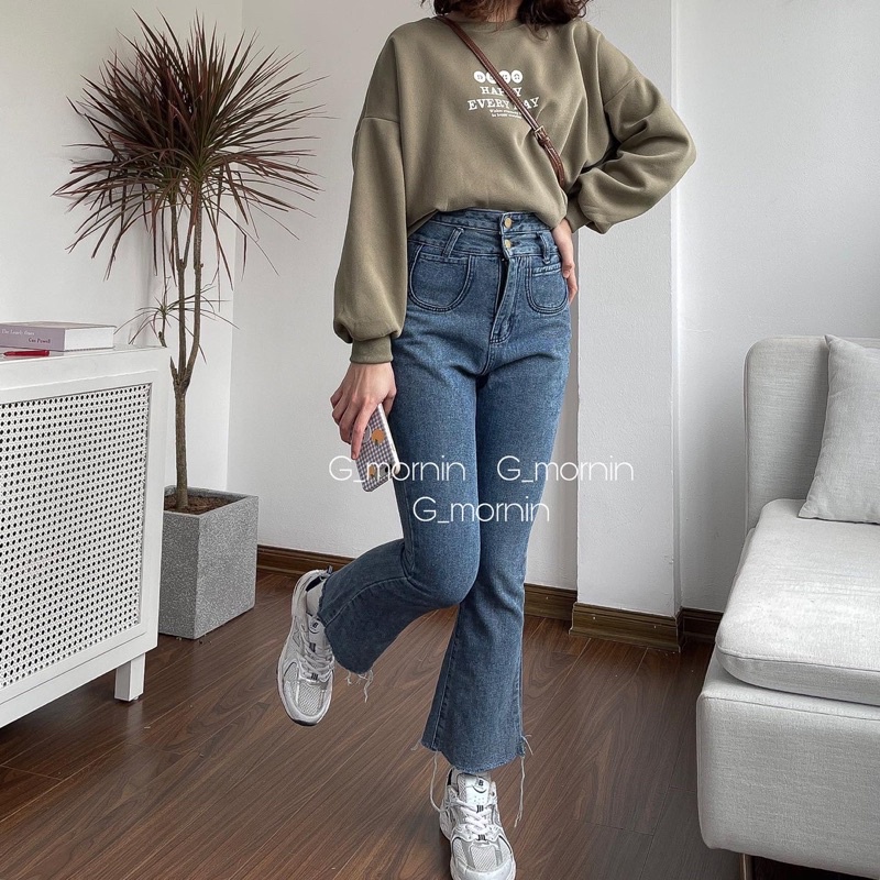 Quần jeans xanh loe QJ0110