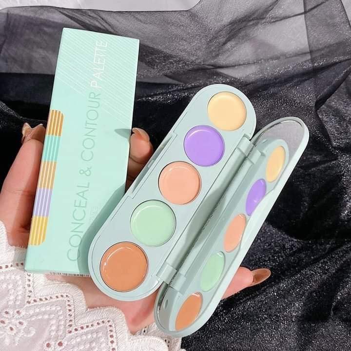 BẢNG CHE KHUYẾT ĐIỂM VÀ HIGHLIGHT Đa Năng 5 Ô Suikone Concealer Palette