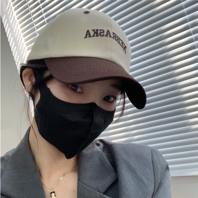 Mũ lưỡi trai thể thao ullzang vải cotton pha màu thời trang cá tính mới