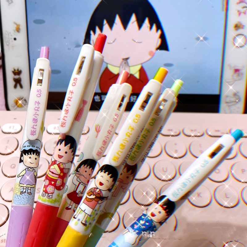 Bút Bi Mực Đen Ngòi 0.5MM Kiểu Dáng Hoạt Hình Dễ Thương