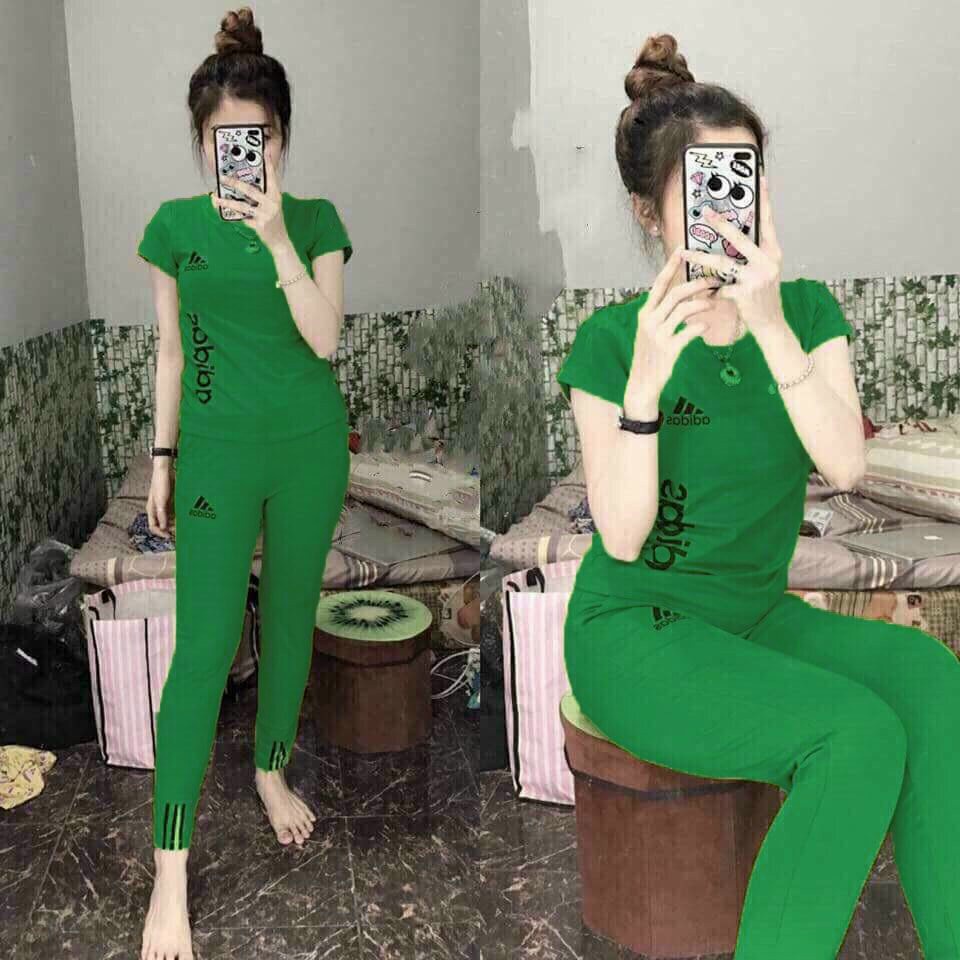 SET ĐỒ THỂ THAO COTTON - LOGO THÊU - SP Y HÌNH