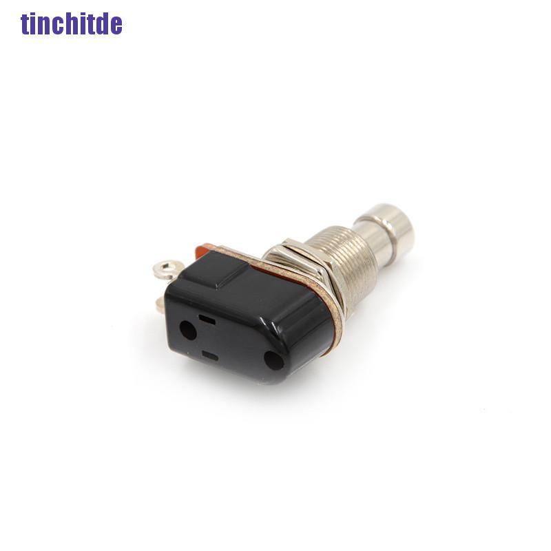 [Tinchitde] New Electric Guitar Switch Momentary Push Button Foot Switch Spst [Tin]