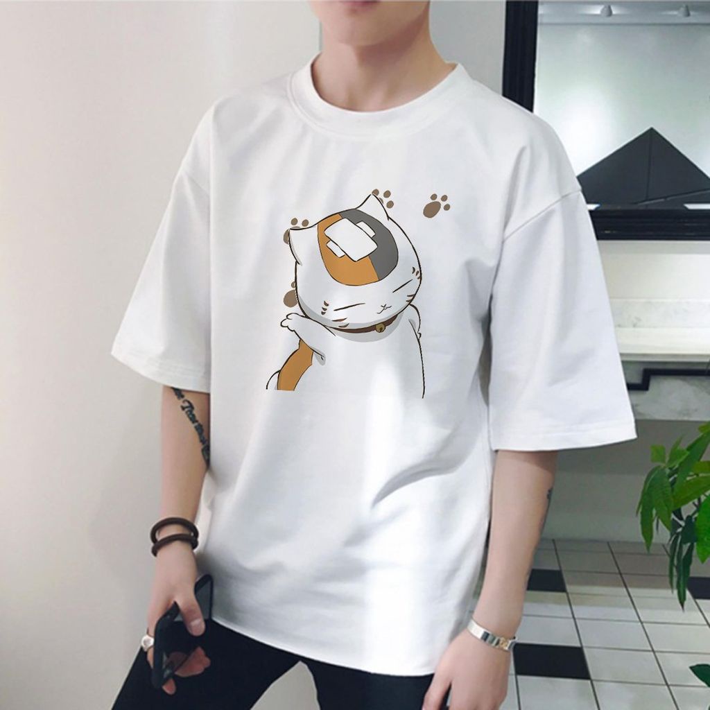 Áo Thun Tay Lỡ In Mèo Trắng - Cotton Form Rộng Unisex Nam Nữ | Đầy Đủ Hình Ảnh | 1999 Brand | BigBuy360 - bigbuy360.vn