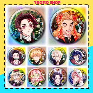 (20 mẫu) Huy hiệu Thanh Gươm Diệt Quỷ (Kimetsu no Yaiba) M1 - Trụ - quà tặng móc khóa manga anime