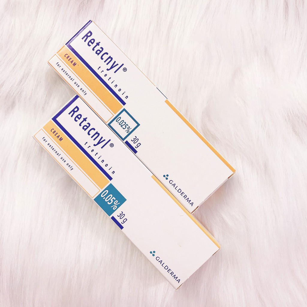 Kem Tretinoin Retacnyl Cream 0.025%-0.05% Hỗ Trợ Giảm Mụn Trẻ Hóa Da 30g