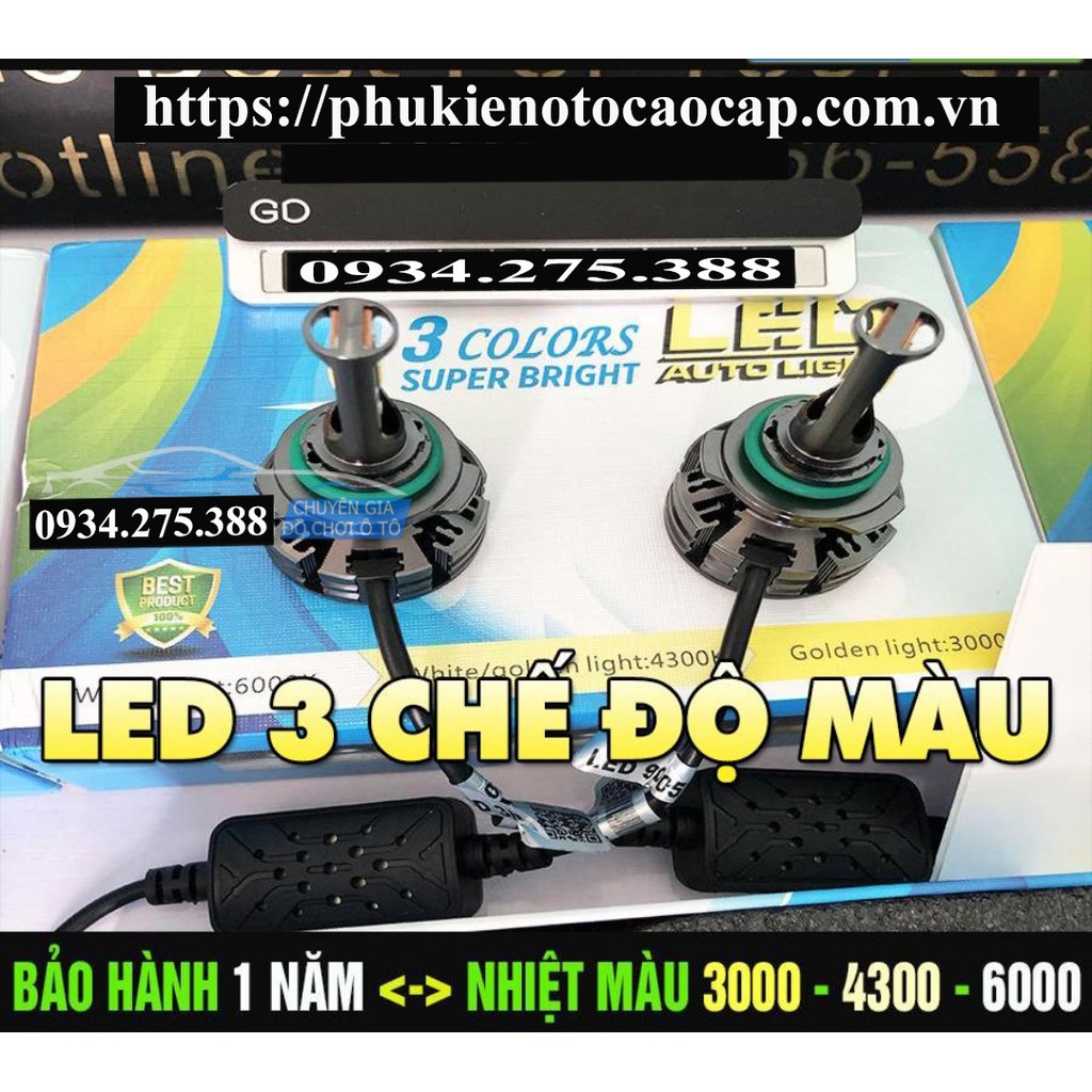 [HÀNG CAO CẤP] BỘ ĐÈN LED GẦM PHÁ SƯƠNG MÙ CHO Ô TÔ - 3 chế độ màu thay đổi: Sáng trắng - Vàng nắng - Vàng phá sương. | BigBuy360 - bigbuy360.vn