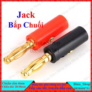 Jack bắp chuối mạ đồng 4mm đực cái tùy chọn