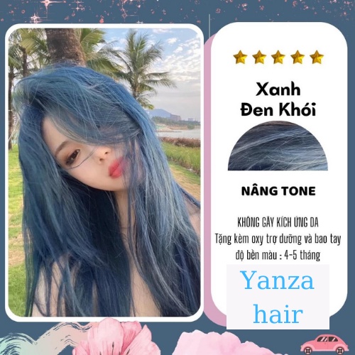Thuốc nhuộm tóc Nâu Đen , Xanh Đen không tẩy tặng găng tay mũ chùm oxi trợ nhuộm | Yanzahair