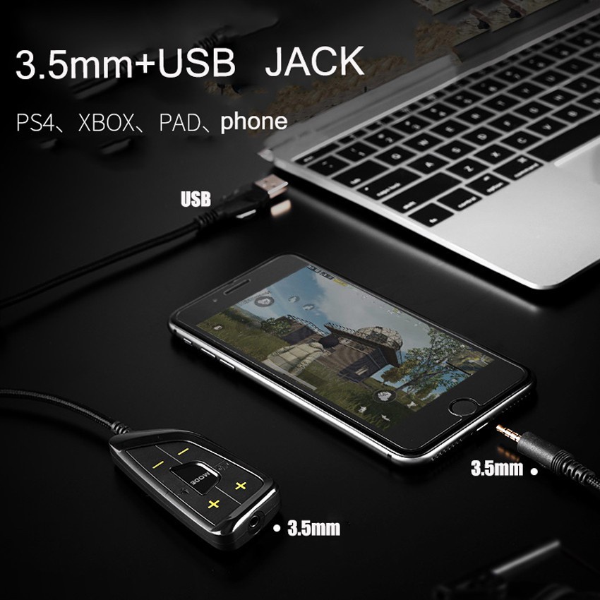 Tai Nghe Chơi Game Somic G936N USB 7.1 Âm Thanh Vòm 3.5mm PS4 Có Mic Giảm Tiếng Ồn Cho Điện Thoại / Laptop