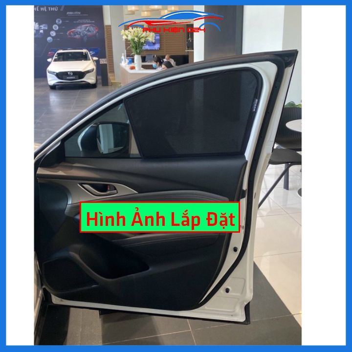 Bộ 4 rèm chắn nắng nam châm Corolla Cross 2020 khung cố định chống tia UV
