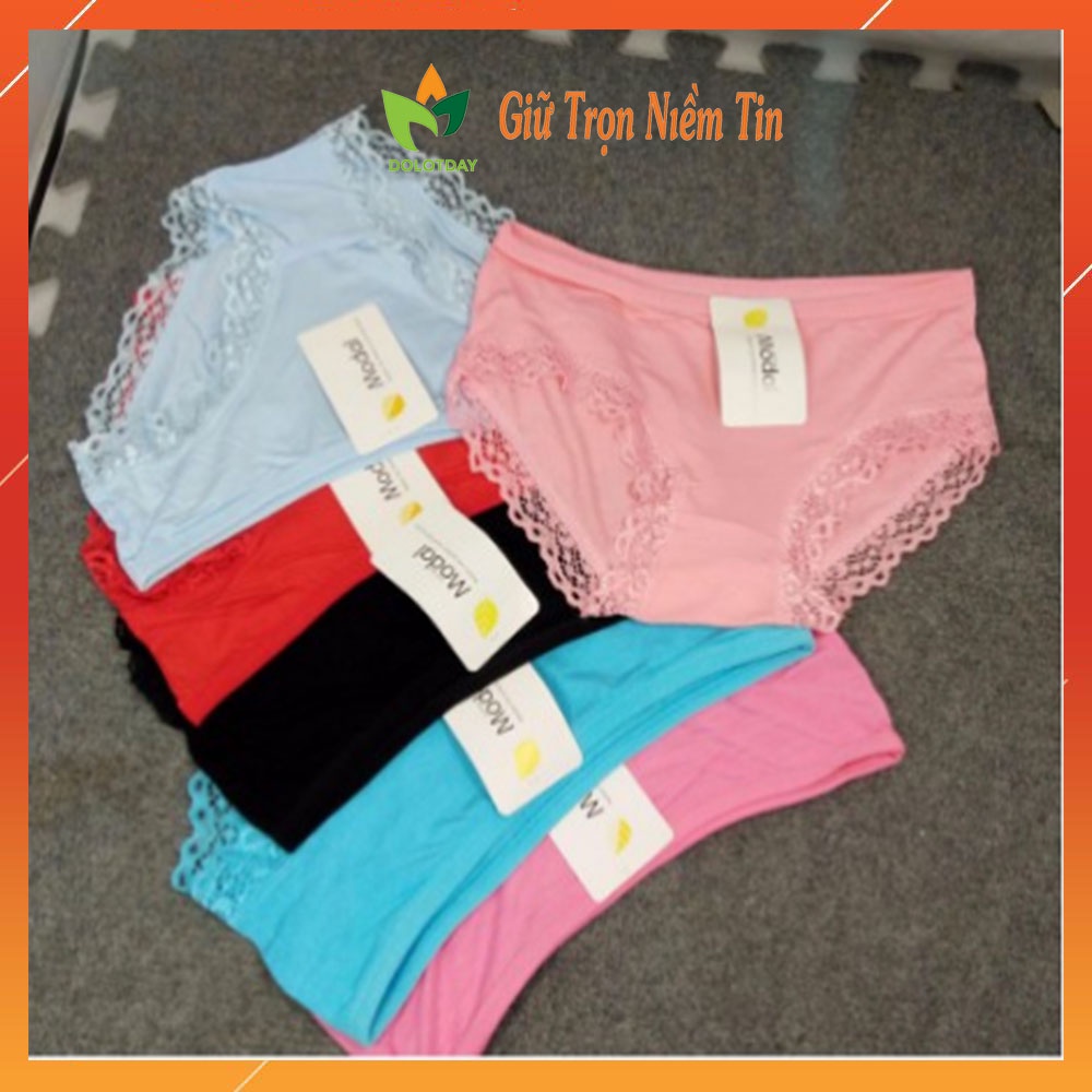 SET 3 Quần Lót Nữ Cotton Kháng Khuẩn Viền Ren Sexy cao cấp thiết kế thoáng mát LOTNU15