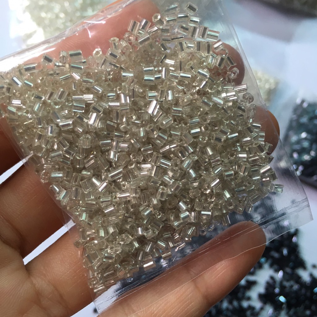 13g cườm cát lỗ bạc hạt tròn hoặc hình trụ, chọn mẫu GB49R