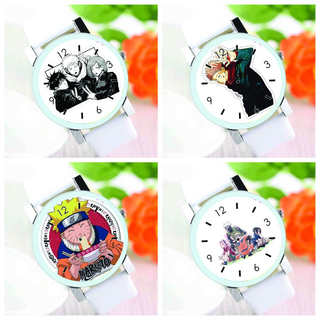 Đồng hồ đeo tay nam nữ IN HÌNH ONE PIECE RE: ZERO MY HERO ACADEMIA TODOROKI anime chibi thời trang dễ thương