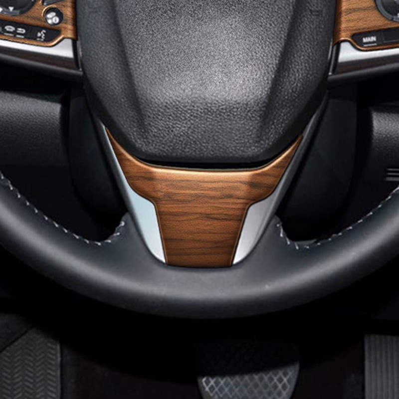 Nút vô lăng hạt gỗ ô tô Trang trí cho Honda CR-V CRV 2017 2018 2019 2020 2021