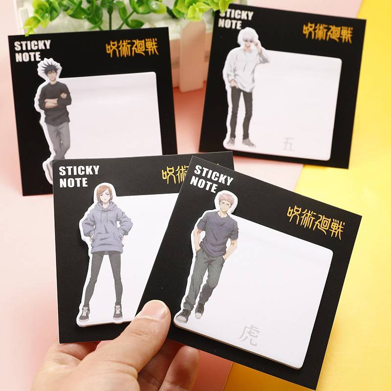 Set 30 Giấy Ghi Chú Dạng Giấy Ghi Chú Tiện Lợi Anime Jujutsu Kaisen Sticky Notes Index Memo Pad Bookmarks Cute Scheduler Paper Stickers Kids Stationery gift Itadori Yuuji Gojou Satoru Fushiguro Megumi Kugisaki Nobara