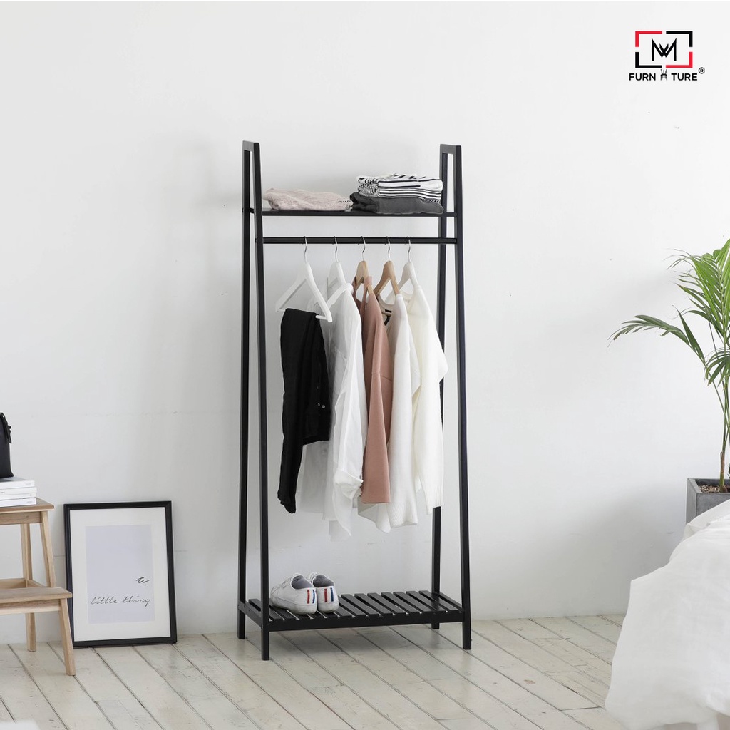 Nowship hcm - Giá treo quần áo hình thang hàn quốc nhiều màu thương hiệu MW FURNITURE