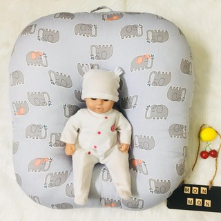Gối Chống Trào Ngược Mon Mon/ Gối Cho Bé Nằm Bú Tránh Ọc, Nôn Sữa