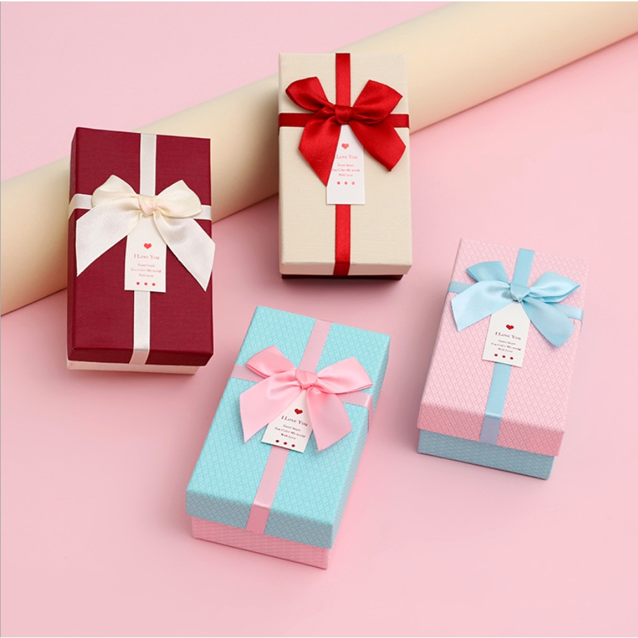 Hộp đựng quà tặng hình chữ nhật bằng giấy xinh xắn
