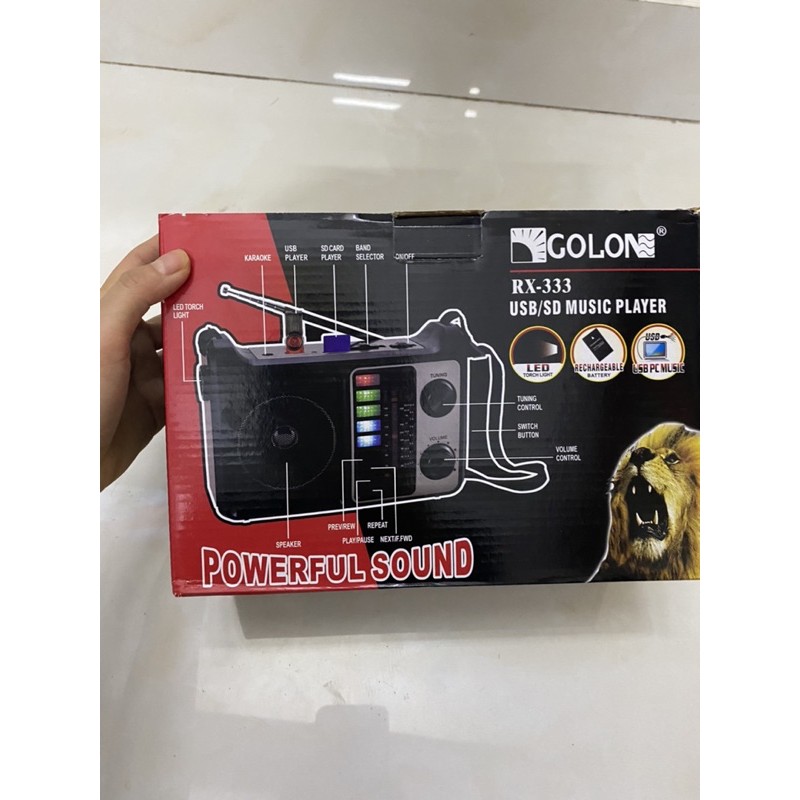 Đài radio nghe nhạc RX-333  usb thẻ nhớ đèn led