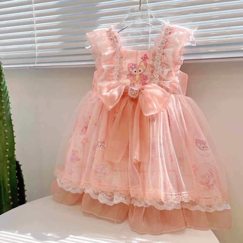 Đầm Công Chúa Phối Ren Kiểu Lolita Xinh Xắn Cho Bé Gái