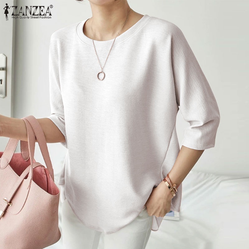 Zanzea Áo Voan Tay Lửng Cổ Tròn Phong Cách Cổ Điển Thanh Lịch Dành Cho Nữ