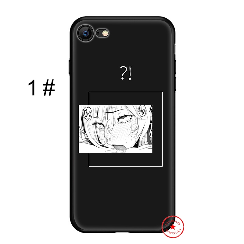 Ốp điện thoại mềm in họa tiết anime Ahegao dành cho IPHONE X XS MAX XR 8 7 6 5 5S SE 03