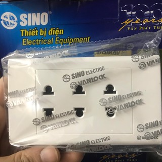 3 ổ cắm 2 chấu sino s18 16a