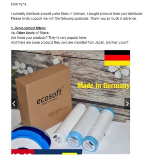 Lõi lọc của máy lọc nước Ecosoft