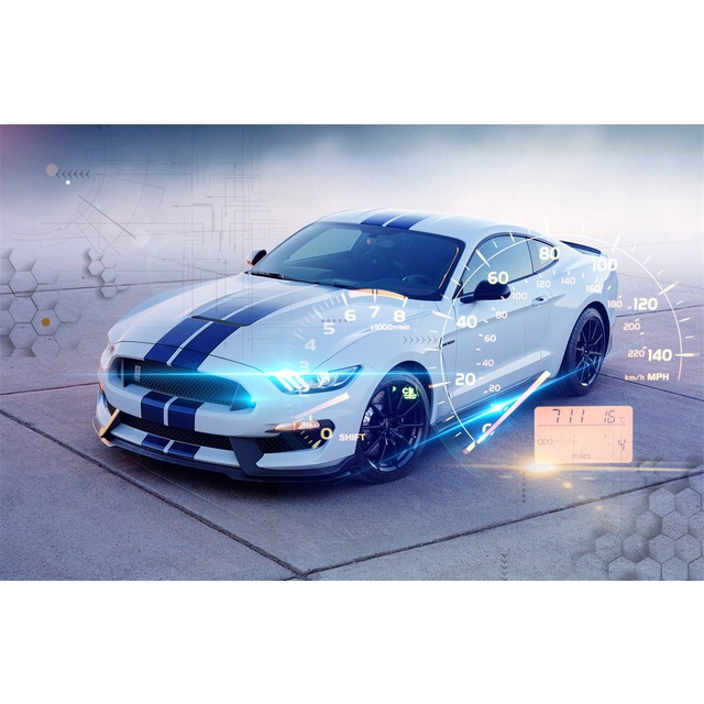 Tranh Vải Bạt Treo Tường In Hình Xe Đua Thể Thao Hiện Đại Trang Trí Nhà Cửa/Văn Phòng