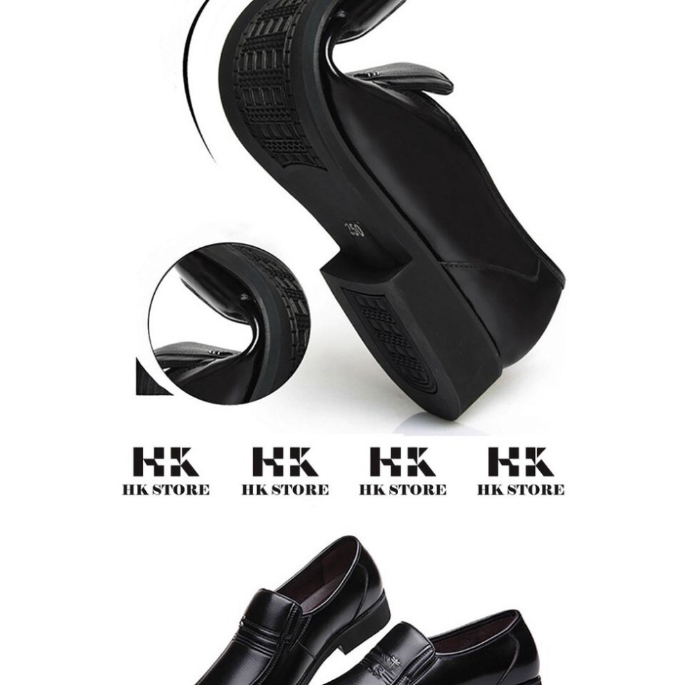GIÀY DA NAM TRUNG NIÊN  💖 HK.STORE💖 da bò xịn hàng đẹp tăng chiều cao thêm 6cm kết hợp quần áo siêu đẹp