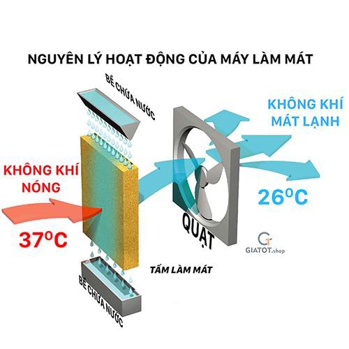 Quạt điều hòa làm mát không khí Kasuto KSA3500A công nghệ Nhật Bản