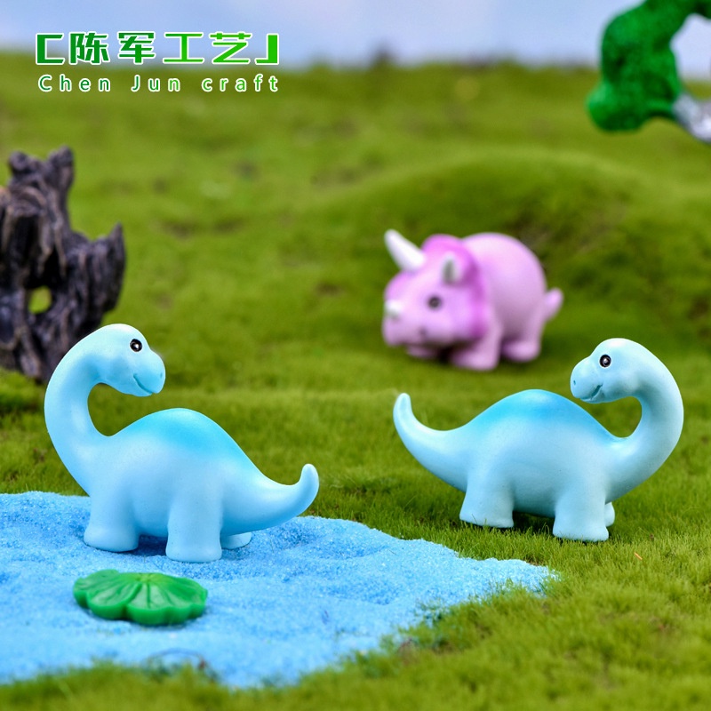 Mô hình tượng khủng long trang trí tiểu cảnh, nhà mô hình, bonsai, chậu sen đá