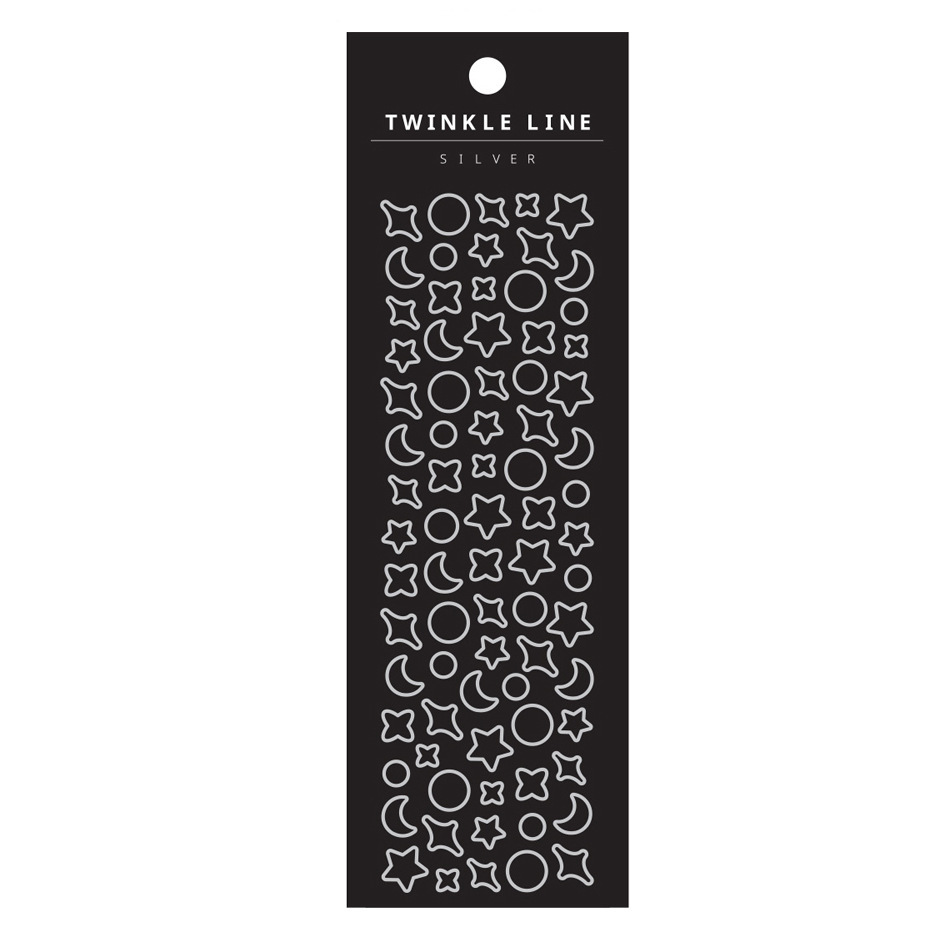 Nhãn dán trang trí ốp điện thoại / nhật ký với họa tiết đa dạng màu vàng và bạc bắt mắt